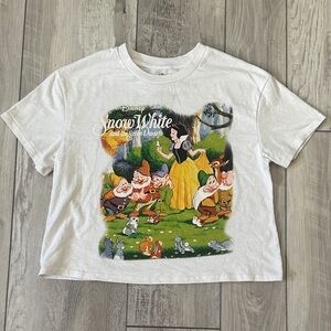 Disney Snow White and the Seven Dwarfs Kids White Cropped Tee